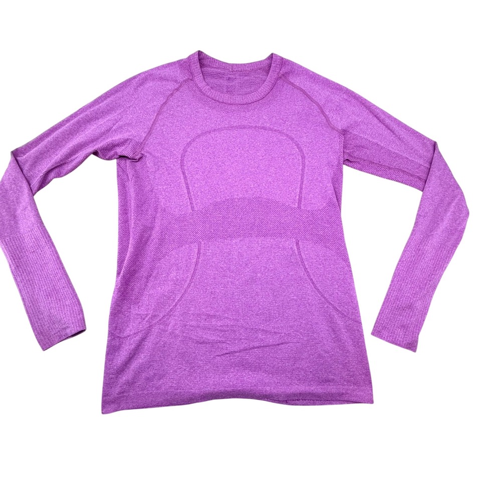 Lululemon Swiftly Tech Long Sleeve 2.0 Purple Heathered Running Top Size 10